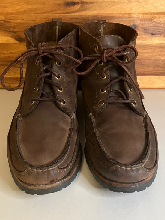 Vintage Florsheim Outdoorsman Boots Mens 10 Brown Leather Chukka Made in USA main image 13